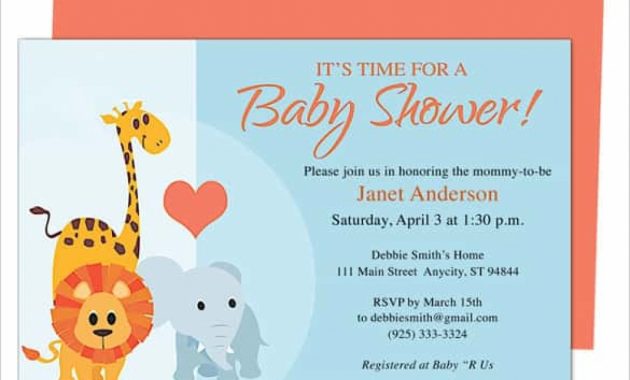 Microsoft Office Ba Shower Invitation Template Ba Showers Design with proportions 1024 X 897