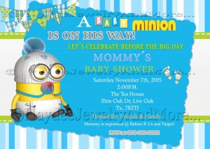 Minion Ba Shower Invitations Templates Ba Showers Design in sizing 1500 X 1071