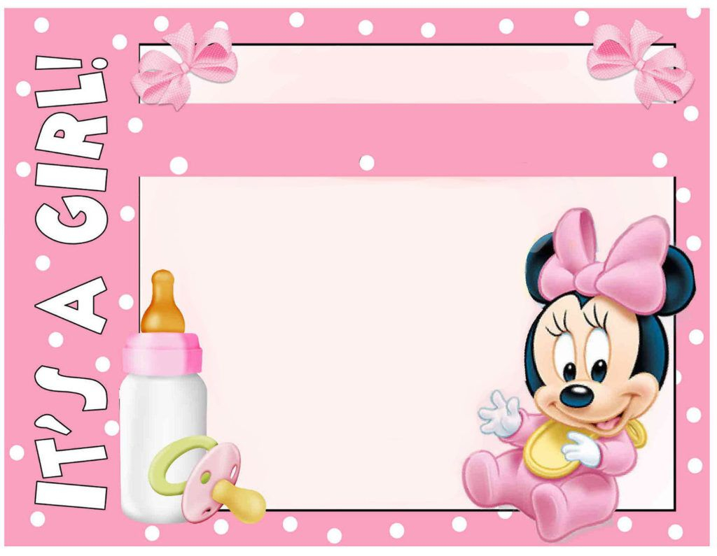 Minnie Mouse Ba Shower Invitation Coolest Invitation Templates intended for size 1024 X 795