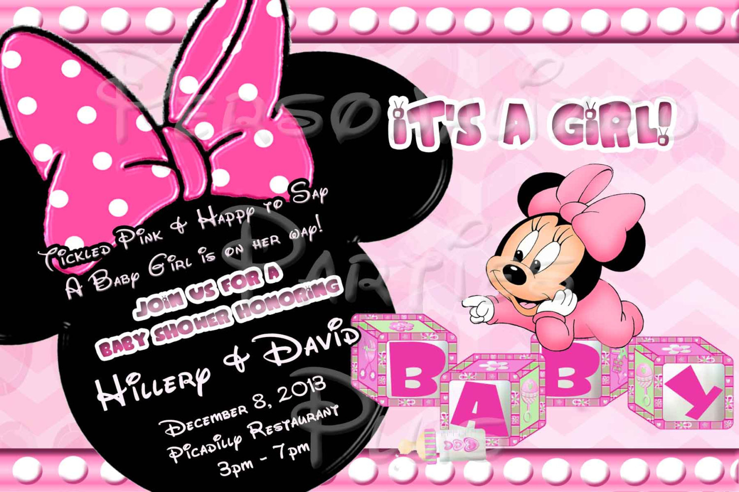 Minnie Mouse Ba Shower Invitations Granizmondal with regard to dimensions 1500 X 1000