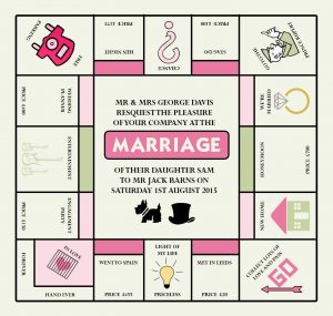 Monopoly Wedding Invitation Designed Me At Nics Designs regarding proportions 1475 X 1400