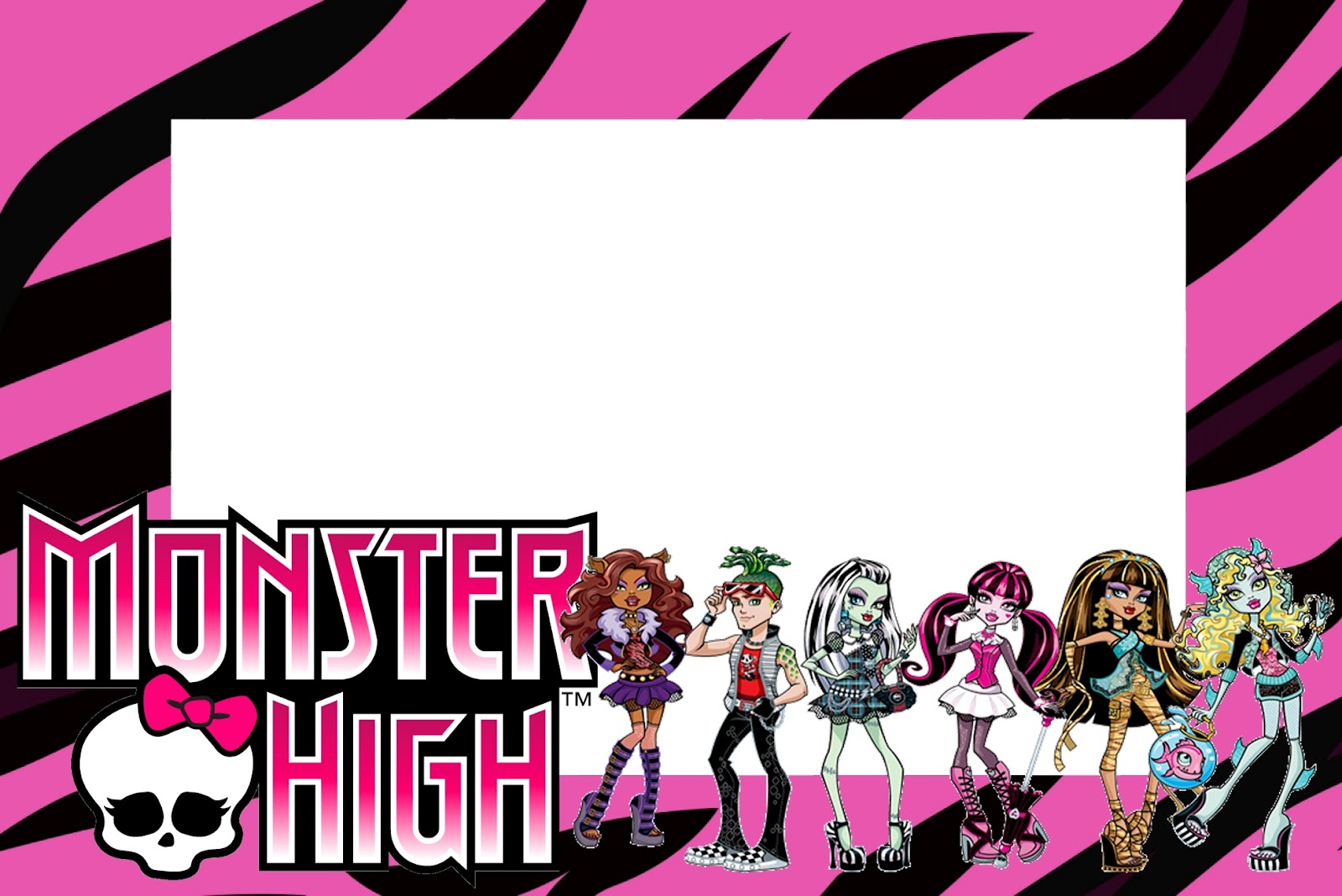 Monster High Free Printable Party Invitations Oh My Fiesta In throughout sizing 1600 X 1068