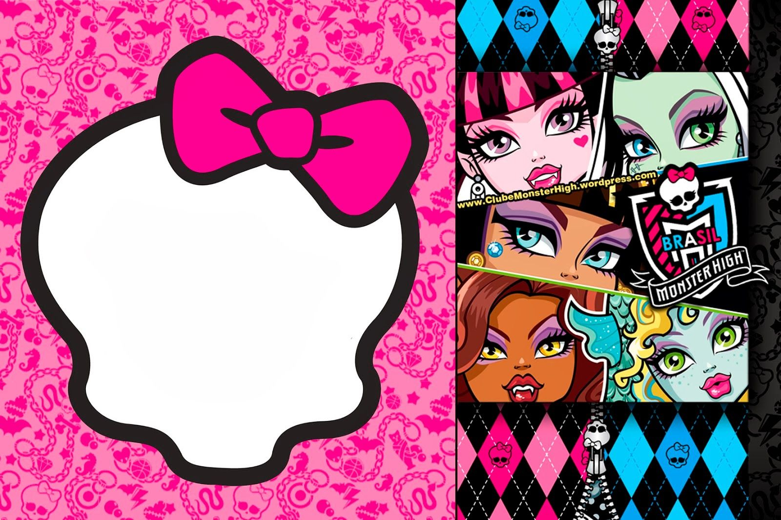 Monster High Invitations And Party Free Printables Fathers Day in measurements 1600 X 1066