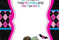 Monster High Party Invitations Template Invitation Template Ideas with measurements 1071 X 1500
