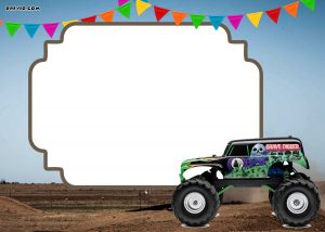 Monster Trucks Invitation Templates Free Free Printable throughout size 2100 X 1500