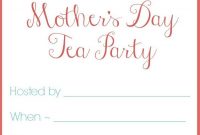 Mothers Day Tea Party Invitation Free Printables Awesome Ideas regarding sizing 725 X 1088