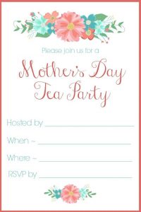 Mothers Day Tea Party Invitation Free Printables Awesome Ideas regarding sizing 725 X 1088