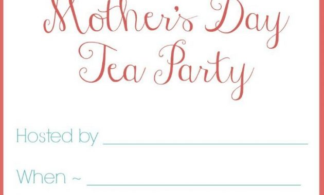Mothers Day Tea Party Invitation Free Printables Awesome Ideas regarding sizing 725 X 1088