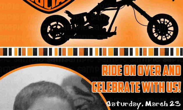 Motorcycle Biker Birthday Invitation 11 Kids Birthday Invitations intended for proportions 1500 X 2250