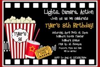 Movie Birthday Invitation Movie Night Birthday Party Invitation inside measurements 1500 X 1071