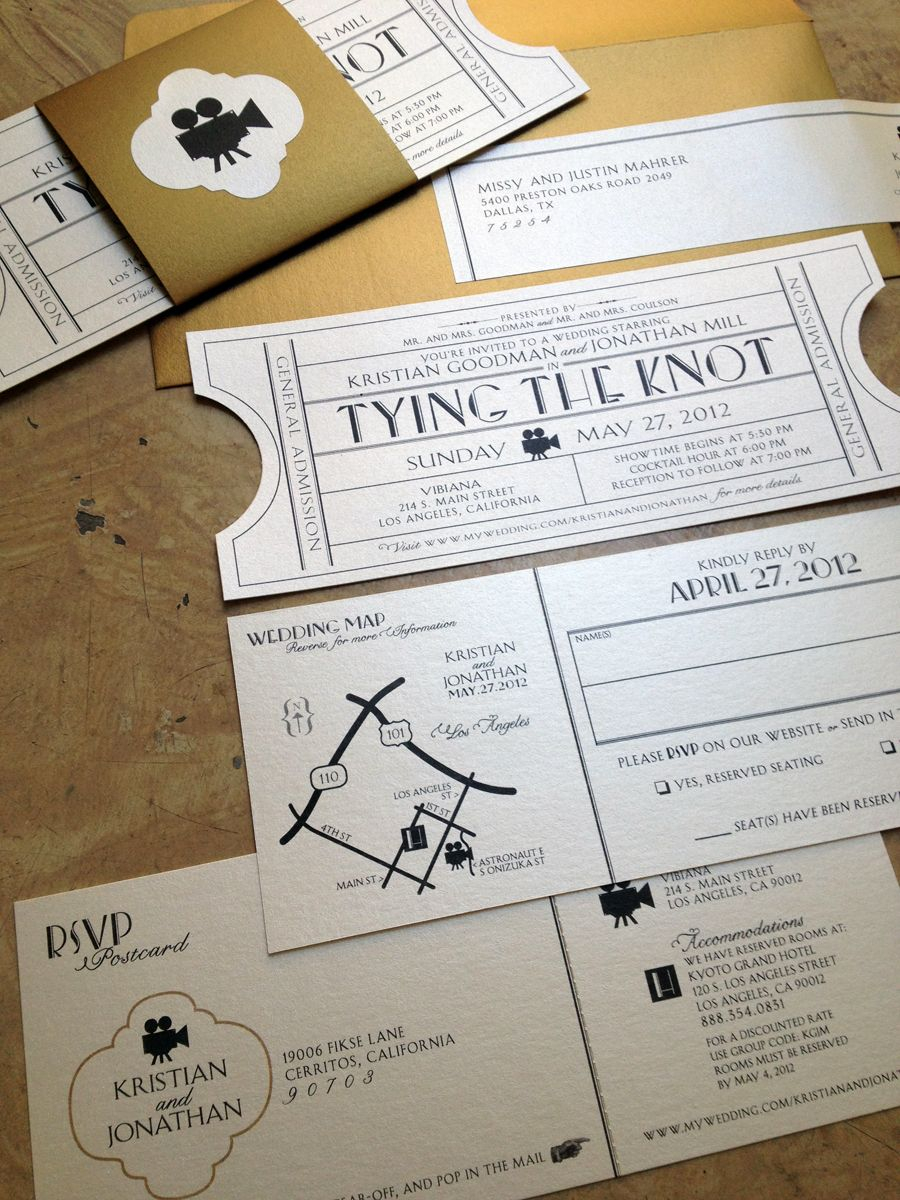 Movie Ticket Wedding Invitation Template Free Google Search regarding size 900 X 1200