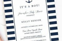 Nautical Ba Shower Invitation Template In 2019 Ba Showers And pertaining to measurements 735 X 1201