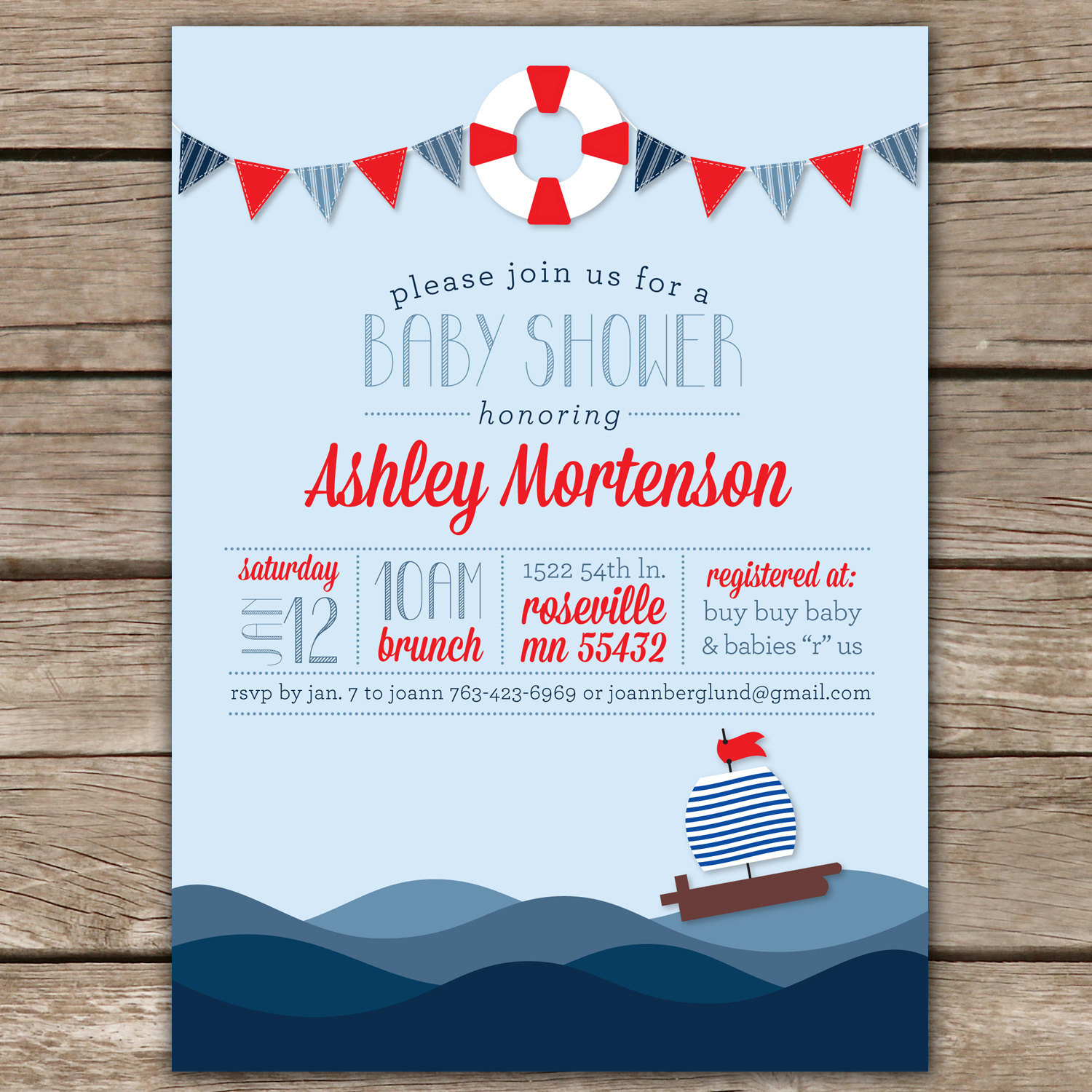 Nautical Ba Shower Invitations Templates with regard to measurements 1500 X 1500