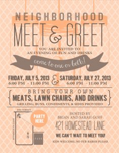Neighborhood Meet And Greet Invite New House In 2019 inside size 1251 X 1600