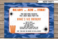 Nerf Birthday Party Invitations Editable Template Blue Camo in dimensions 1300 X 1126