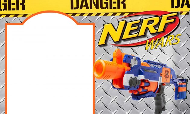 Nerf Gun Party Invitation Nerf Printables Birthday Party intended for dimensions 2100 X 1500