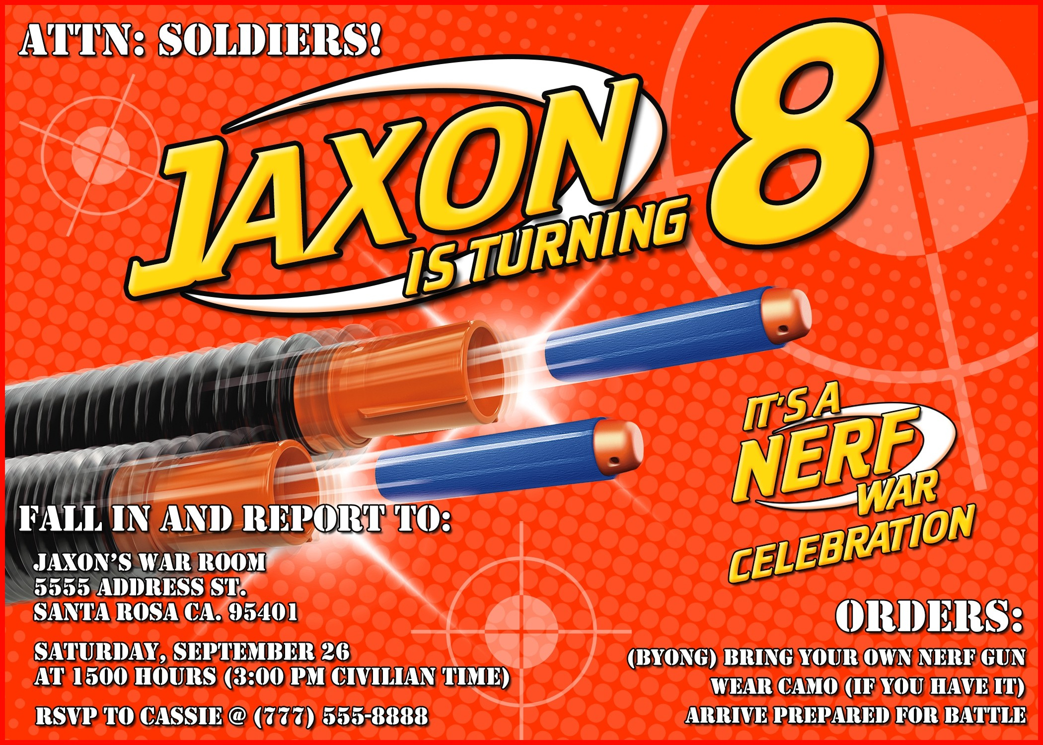 New Nerf Birthday Invitations Collection Of Birthday Invitations with regard to proportions 2100 X 1500