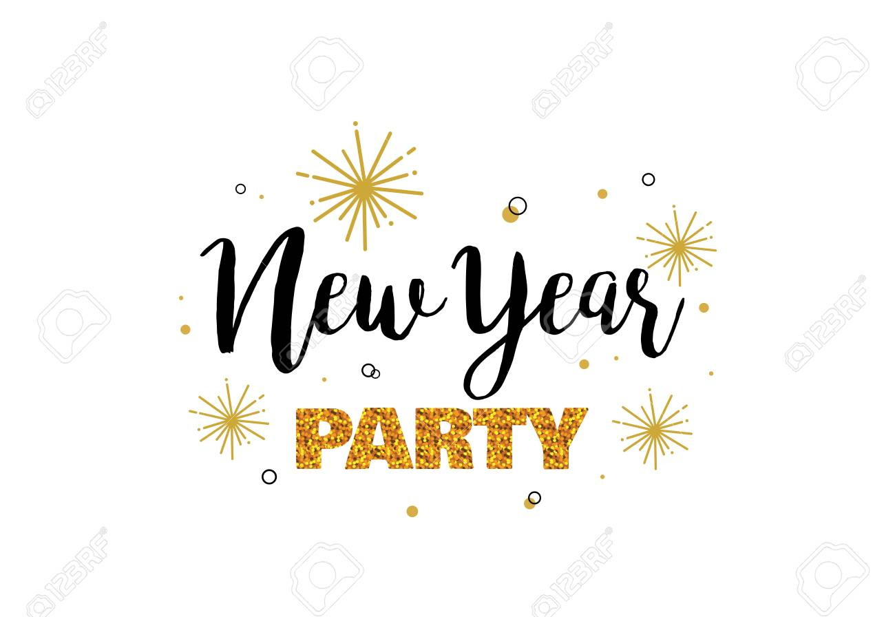 New Year Party Invitation Template Vector Illustration Royalty Free throughout proportions 1300 X 896