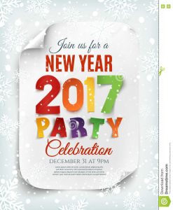 New Year Party Poster Brochure Or Invitation Template Stock Vector for proportions 1070 X 1300