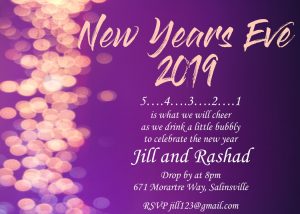 New Years Eve Party Invitations 2019 regarding proportions 1050 X 750