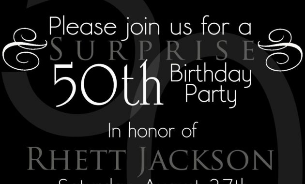 Nice The 50th Birthday Invitation Template Free Templates in dimensions 1071 X 1500