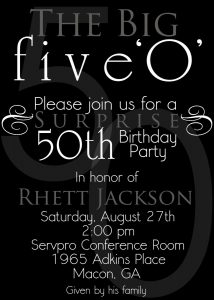 Nice The 50th Birthday Invitation Template Free Templates with sizing 1071 X 1500