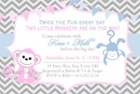 Nice Unique Ideas For Twin Ba Shower Invitations Free Templates inside dimensions 1500 X 1000