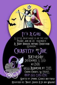 Nightmare Before Christmas Ba Shower Invite Invitesval Ba pertaining to size 1000 X 1500