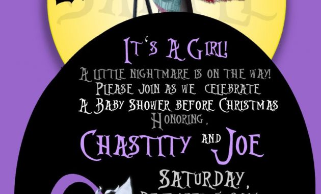 Nightmare Before Christmas Ba Shower Invite Invitesval Ba pertaining to size 1000 X 1500