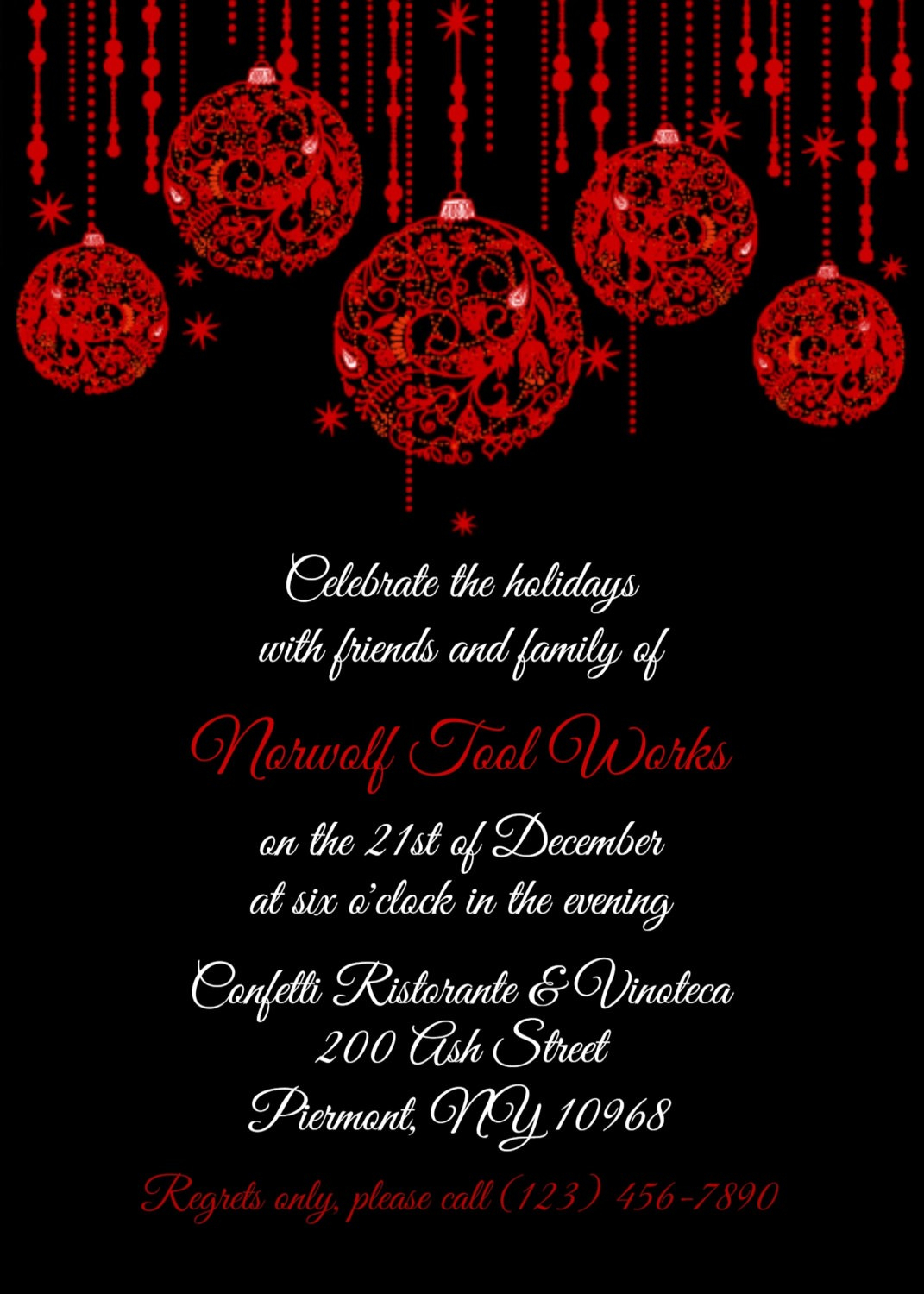 Office Christmas Party Invitation Template in proportions 1071 X 1500