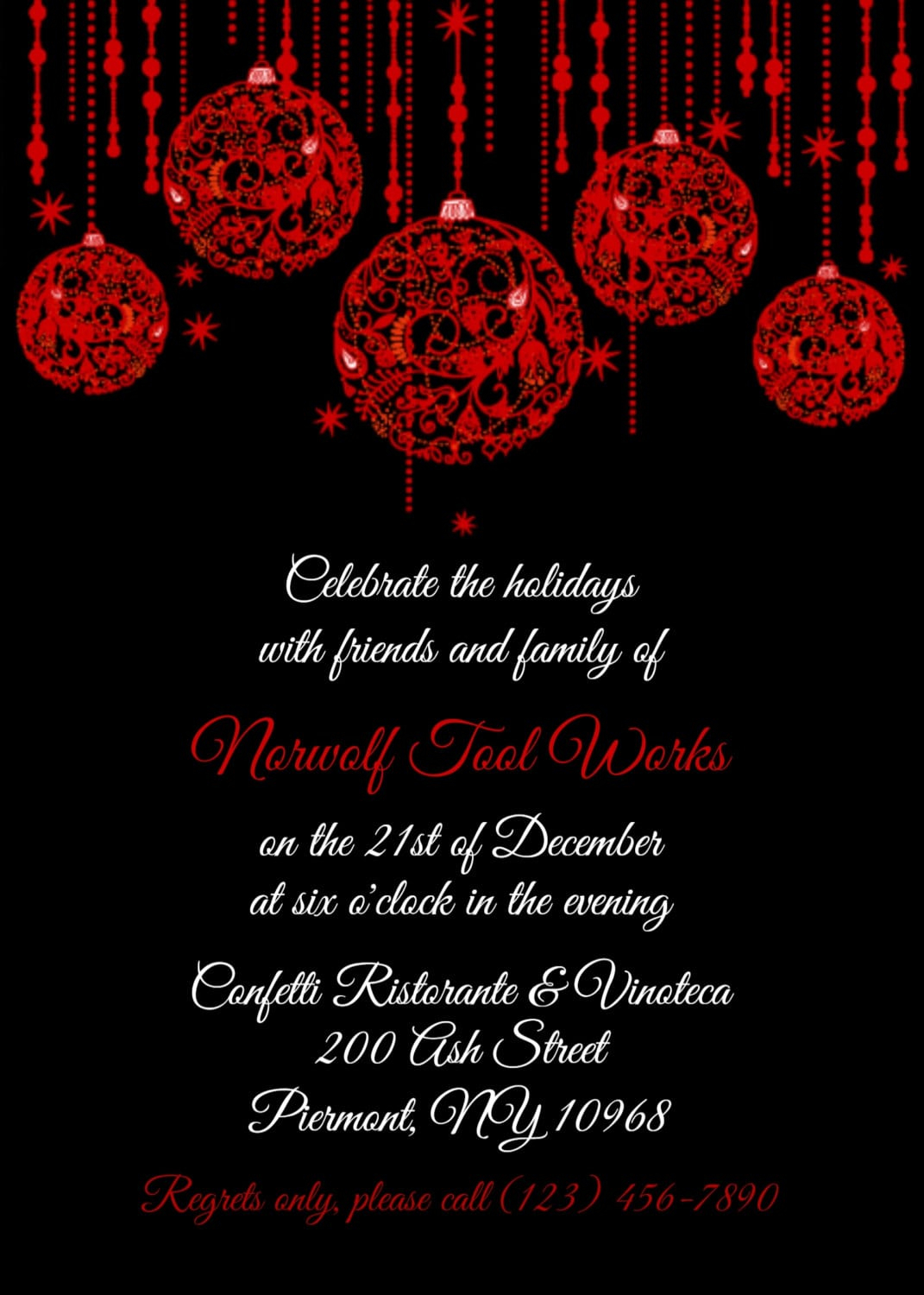 Office Christmas Party Invitations Templates with measurements 1071 X 1500