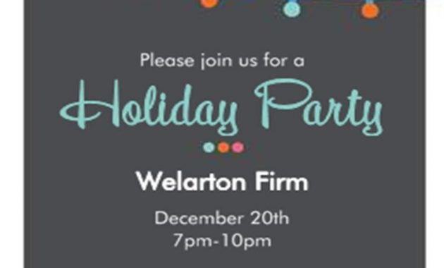 Office Party Invitation Template Free Invitation Templates Free regarding dimensions 750 X 1050