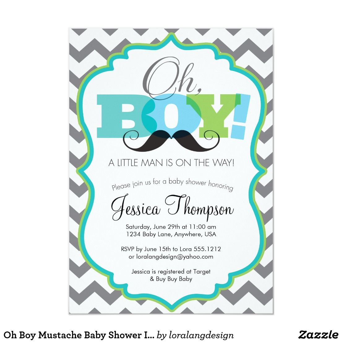 Oh Boy Mustache Ba Shower Invitation Zazzle In 2019 Ba in sizing 1106 X 1106