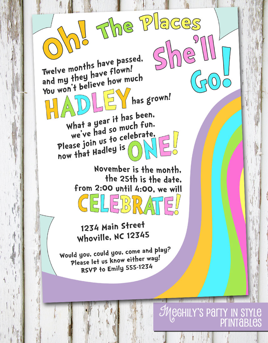 Oh The Places You Ll Go Invitation Template Free Description Oh The within dimensions 857 X 1095