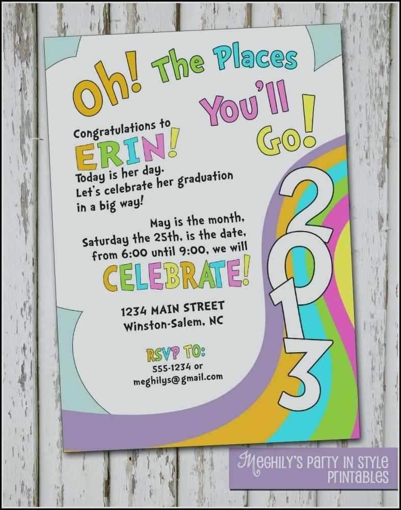 Oh The Places Youll Go Invitation Template Free Template 2 with size 787 X 1002