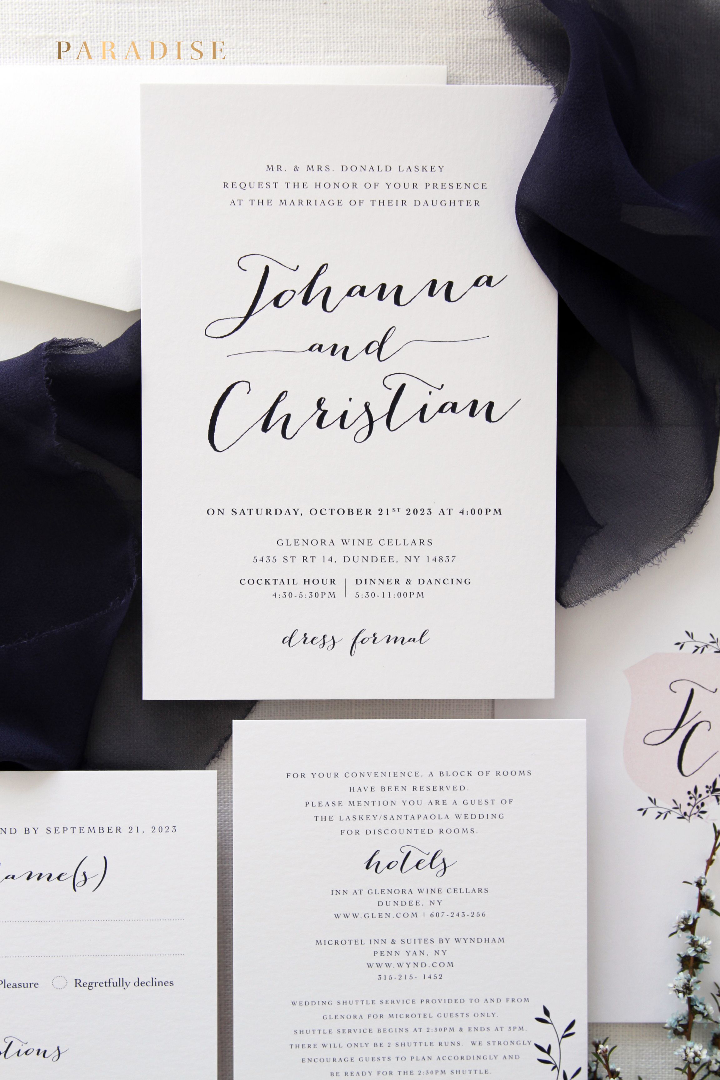 Oliphie Wedding Invitation Set Elegant Monogram Wedding Invitation intended for sizing 2304 X 3456