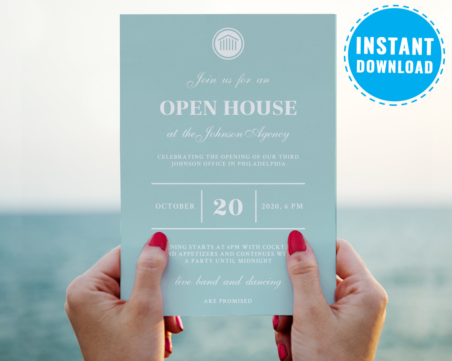 Open House Invitation Template Corporate Party Invitation Etsy in measurements 1500 X 1200