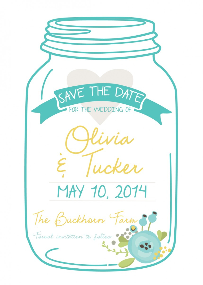 Outstanding Mason Jar Invitation Template Ideas Wedding Free in dimensions 858 X 1201