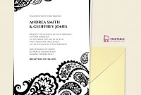 Paisley Border Wedding Invitation Wedding Invitation Templates in dimensions 1000 X 1000