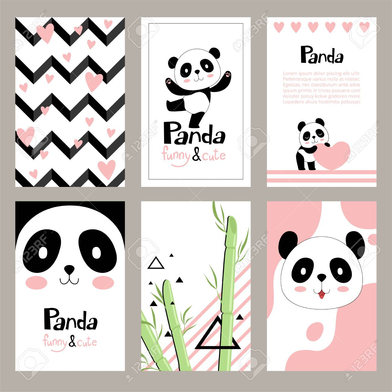 Pandas Invitation Cards Newborn Cute Animals Of Chinese Bear throughout measurements 1300 X 1300