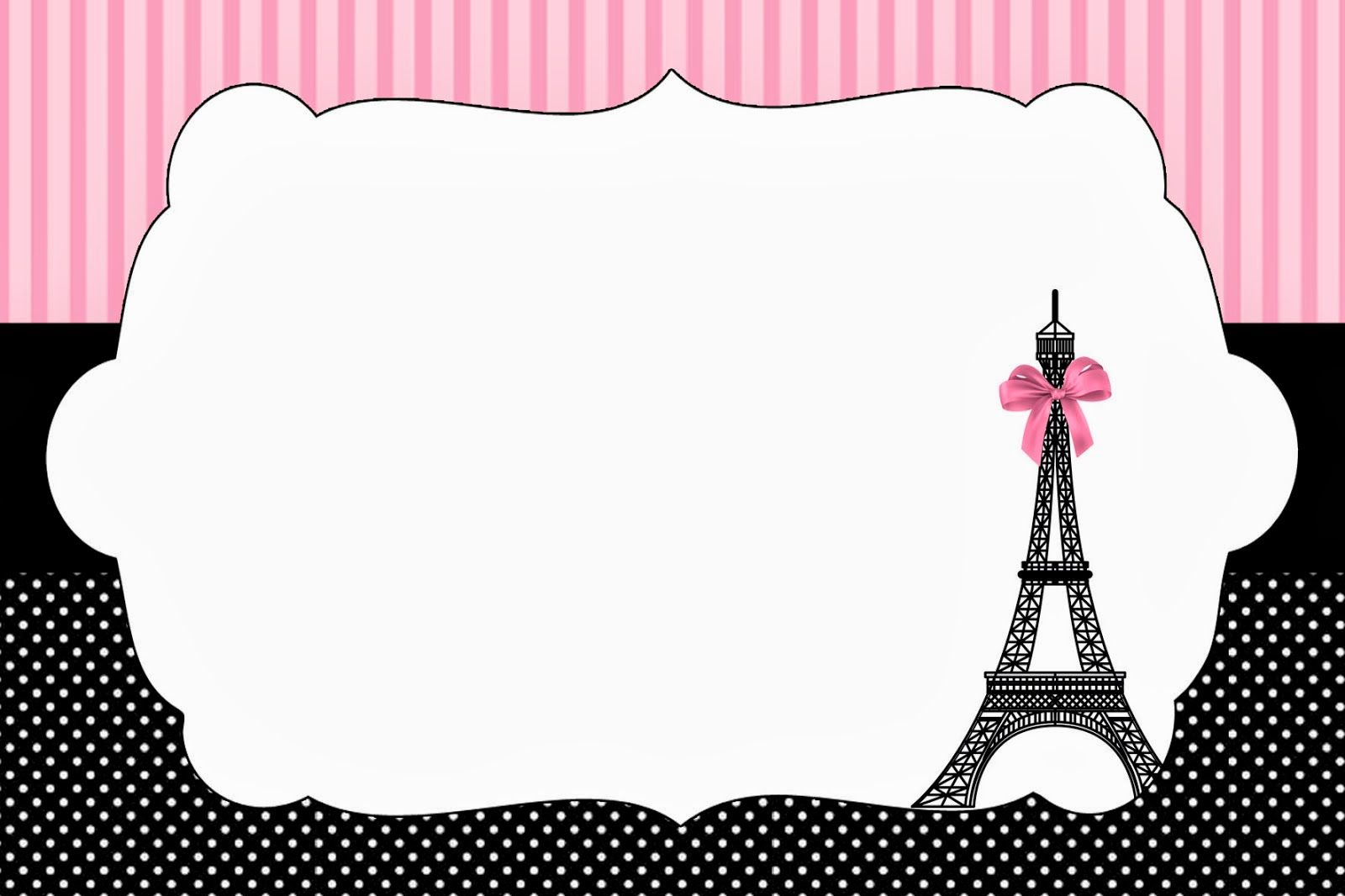 Paris Invitations And Free Party Printables Paris In 2019 with size 1600 X 1066