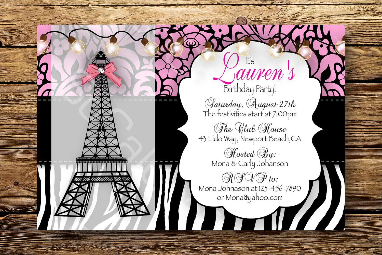 Paris Invitations Templates Free Anarchistshemale within sizing 1500 X 1000