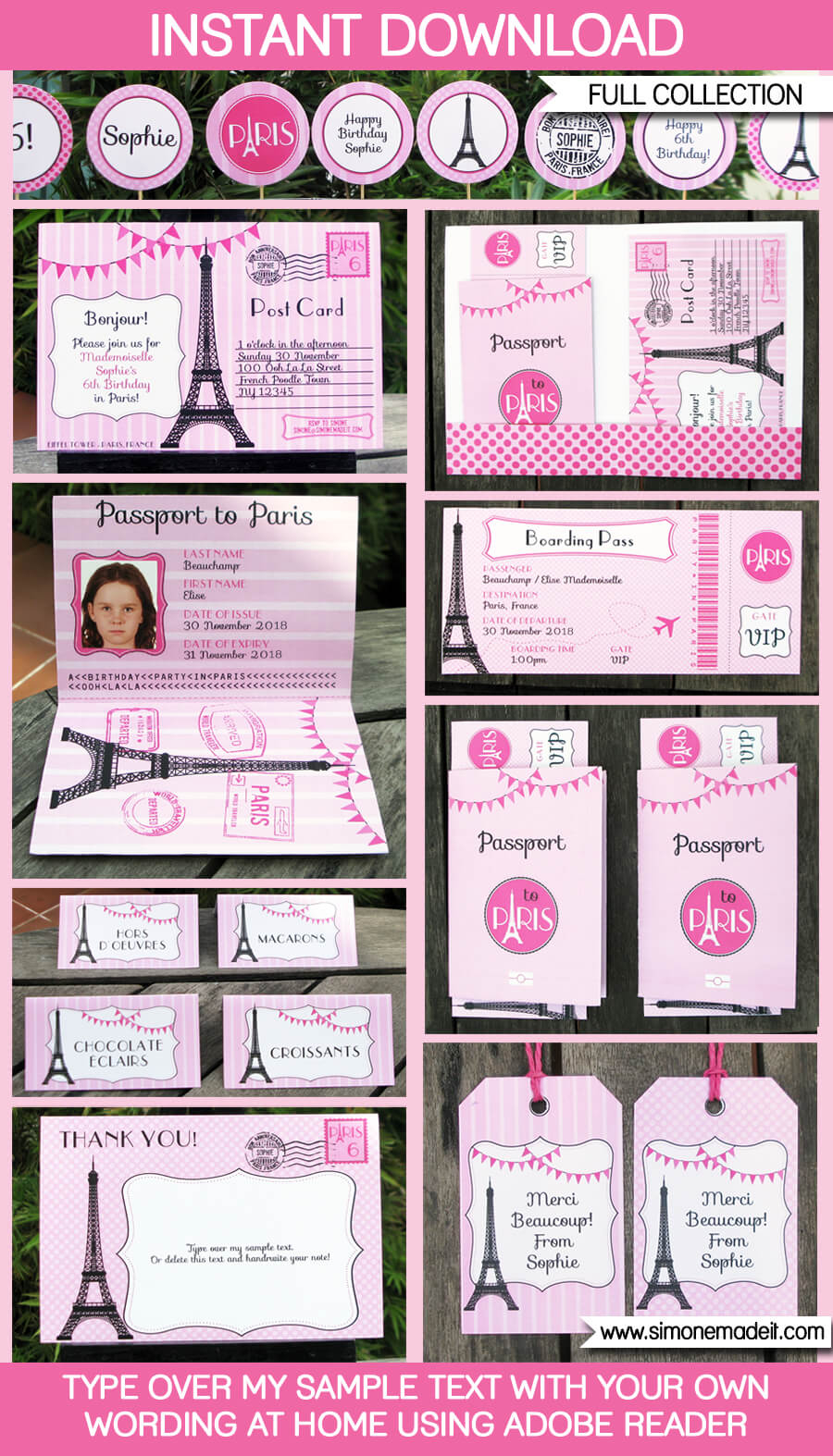 Paris Party Printables Invitations Decorations for sizing 900 X 1574