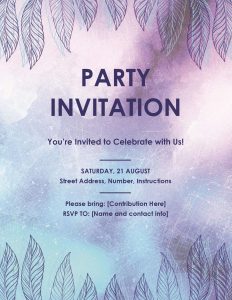 Party Invitation Flyer pertaining to proportions 1632 X 2112
