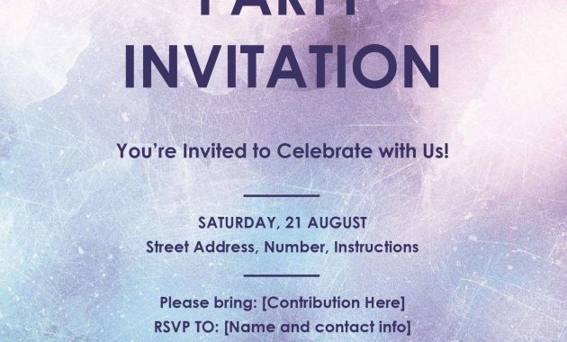 Party Invitation Flyer pertaining to proportions 1632 X 2112