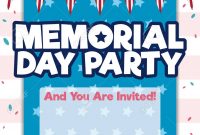 Party Invitation Template With Patriotic Buntings Design Confetti regarding size 1105 X 1300