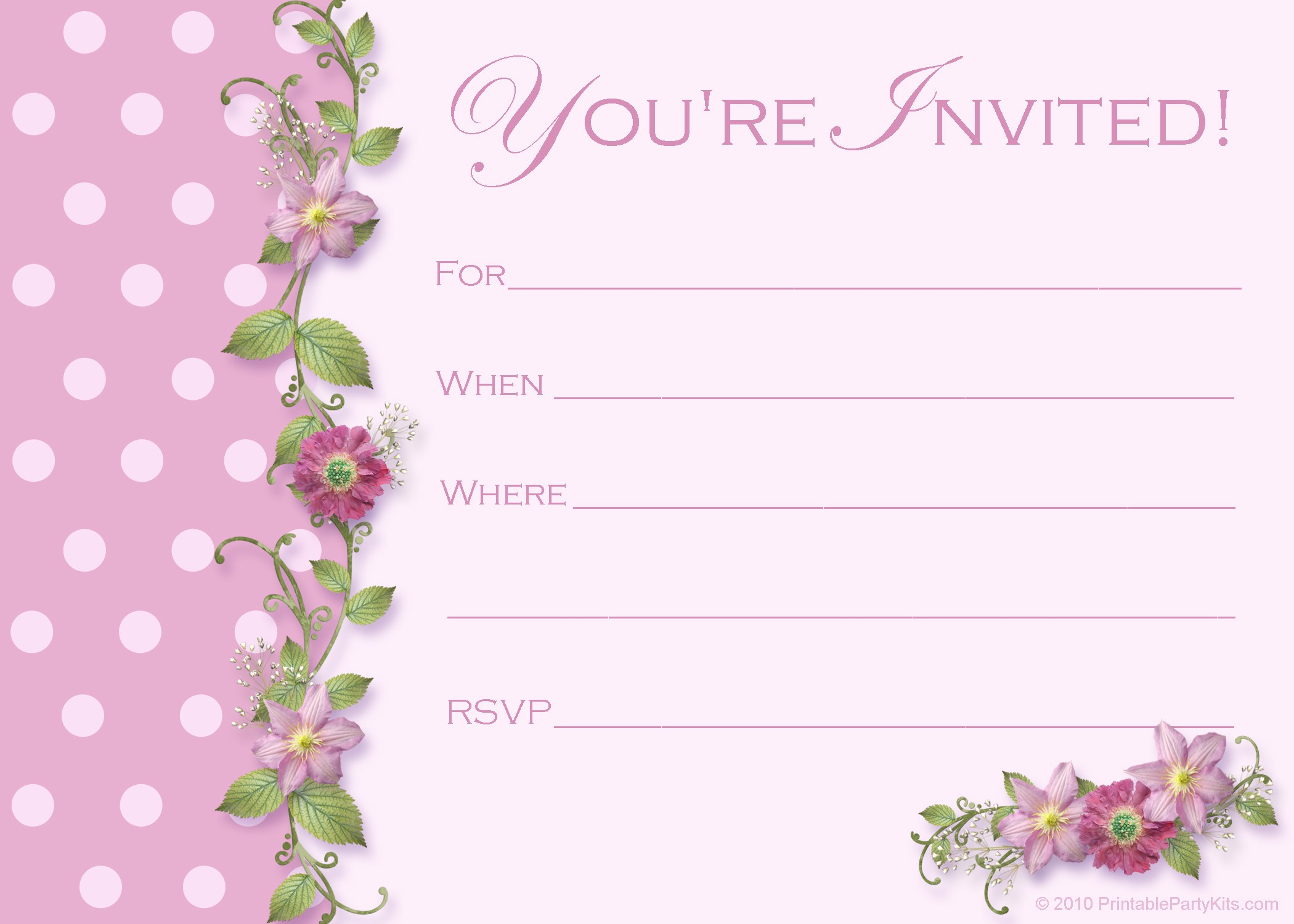 free downloadable word invitation templates