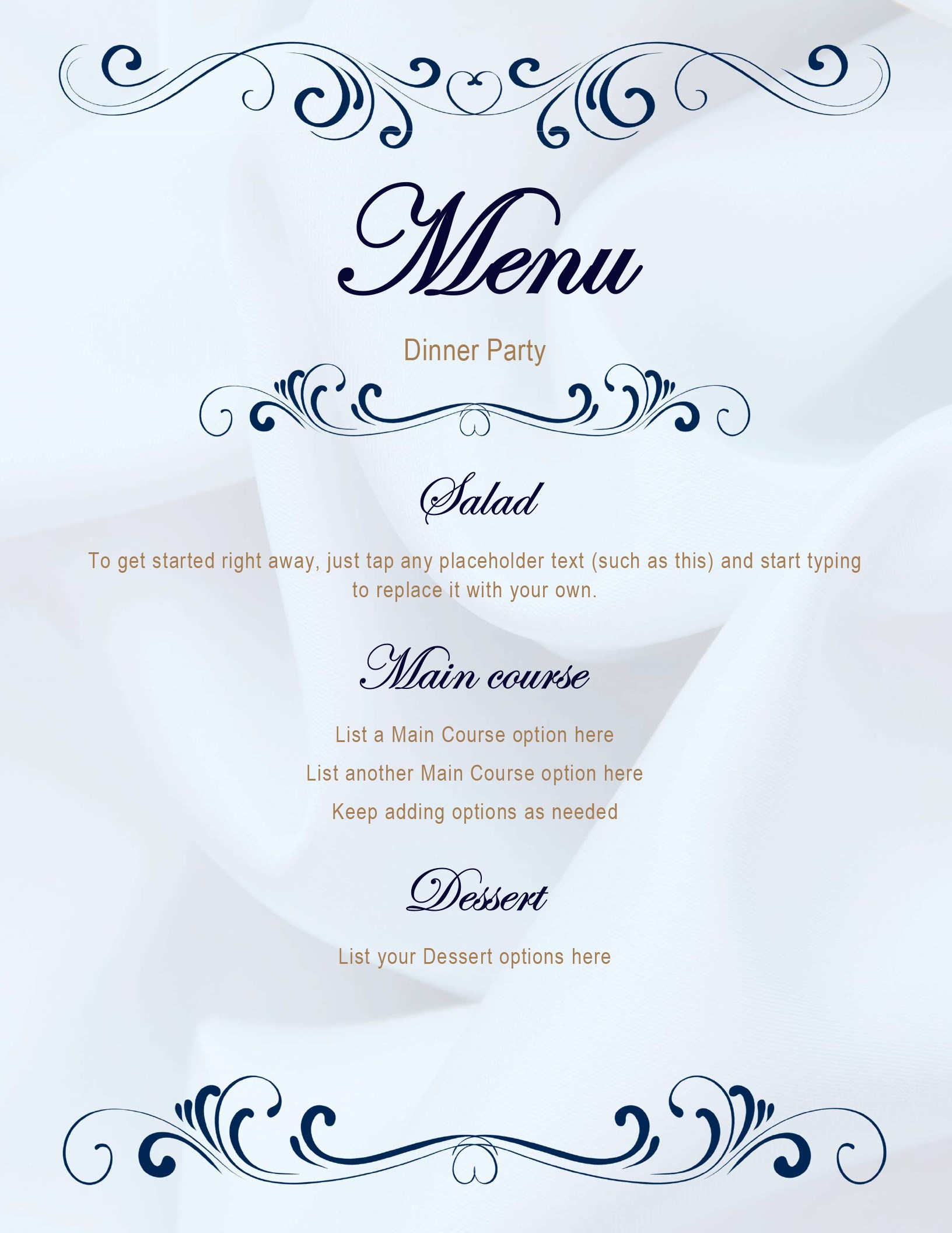 Party Menu with size 1632 X 2112