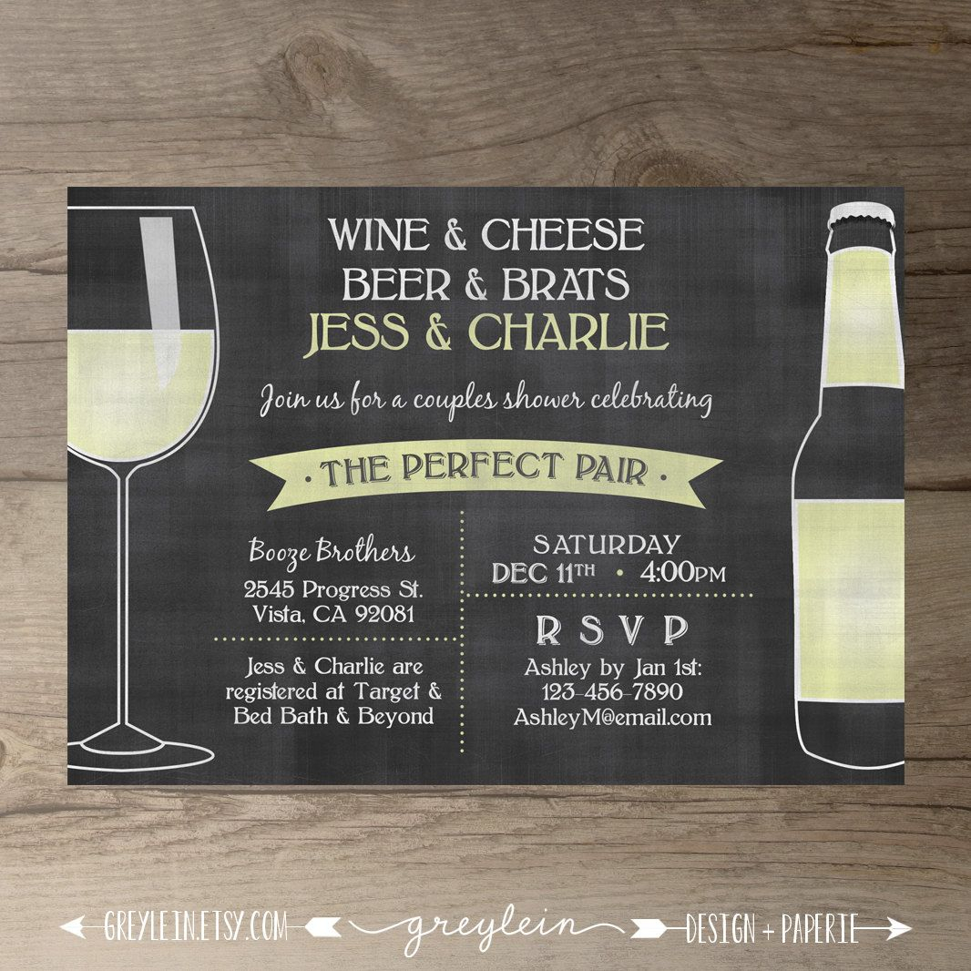 Perfect Pair Invitations Chalkboard Invites Engagement Party throughout dimensions 1066 X 1066