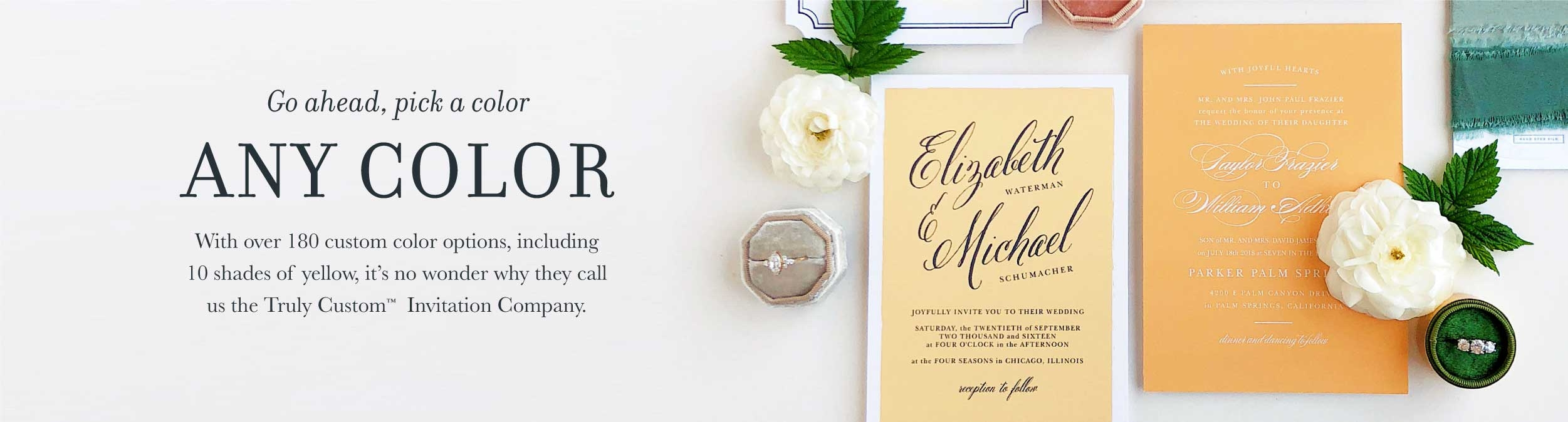 Personalized Wedding Invitations Match Your Color Style Free throughout proportions 2502 X 674